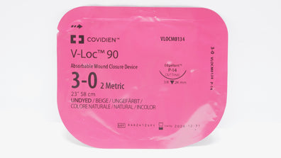 Covidien VLOCM0134 3-0 V-Loc 90 Edgellant, P-14, Cutting 3/8 24mm, 23inch